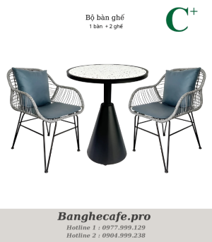 Bộ bàn ghế cafe HO-GMTCBCF214