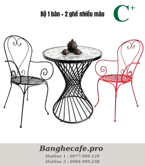 Bộ bàn ghế cafe HO-GMTCBCF233